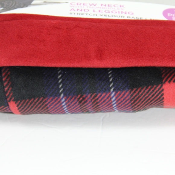 Cuddl Duds Climate Right Top Leggings Plaid New - Picture 4 of 7